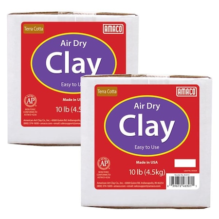 American Art Clay Co American Art Clay AMA46301A-2 Terra Cotta Air Dry Clay - 2 Each AMA46301A-2